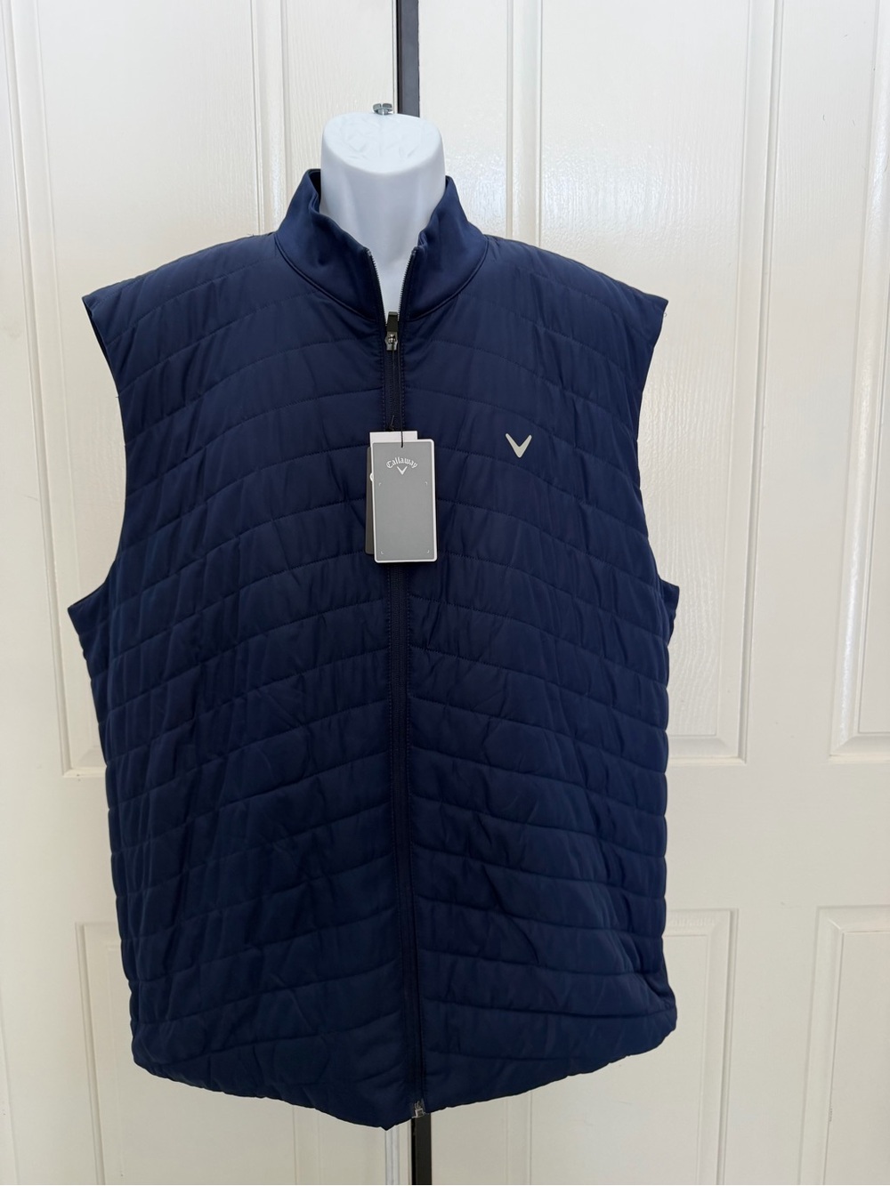 Callaway Navy Quilted Golf Vest Sz XXL